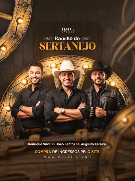 Flyer Rancho do Sertanejo PSD - Template Photoshop Editável